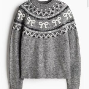 Fair Isle Bow Sweater